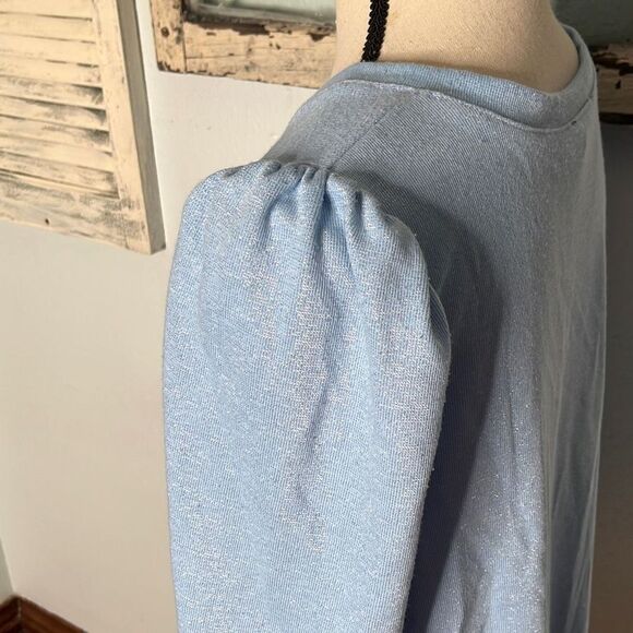 INC International Concepts Womens Sweater Sparkle Silver Blue Size Large NWT - Picture 3 of 11